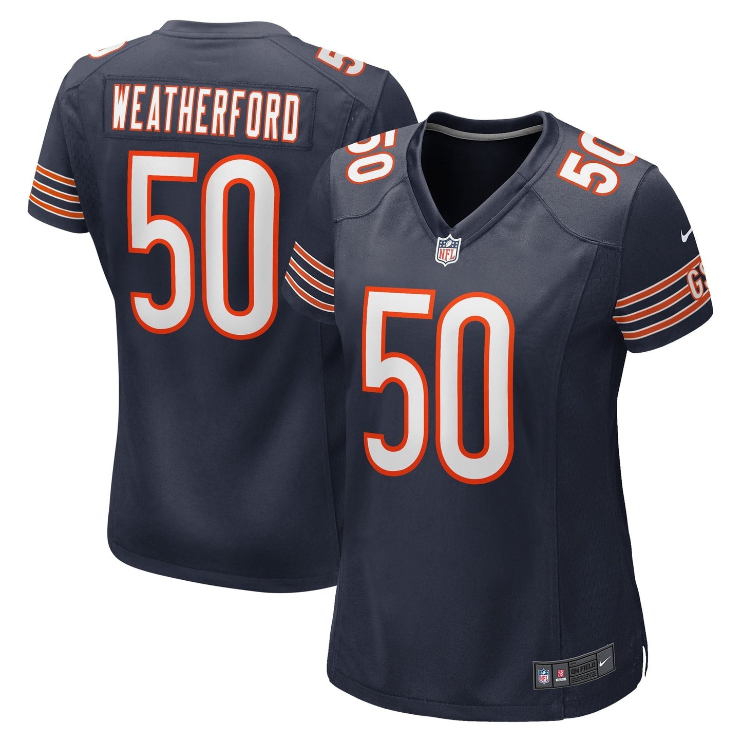 Women's Nike Sterling Weatherford Navy Chicago Bears Game Player Jersey