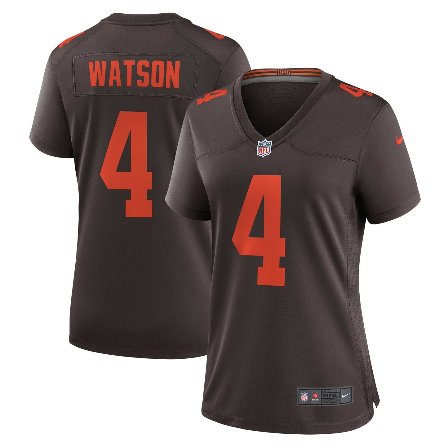 Women's Nike Deshaun Watson Brown Cleveland Browns Alternate Game Jersey