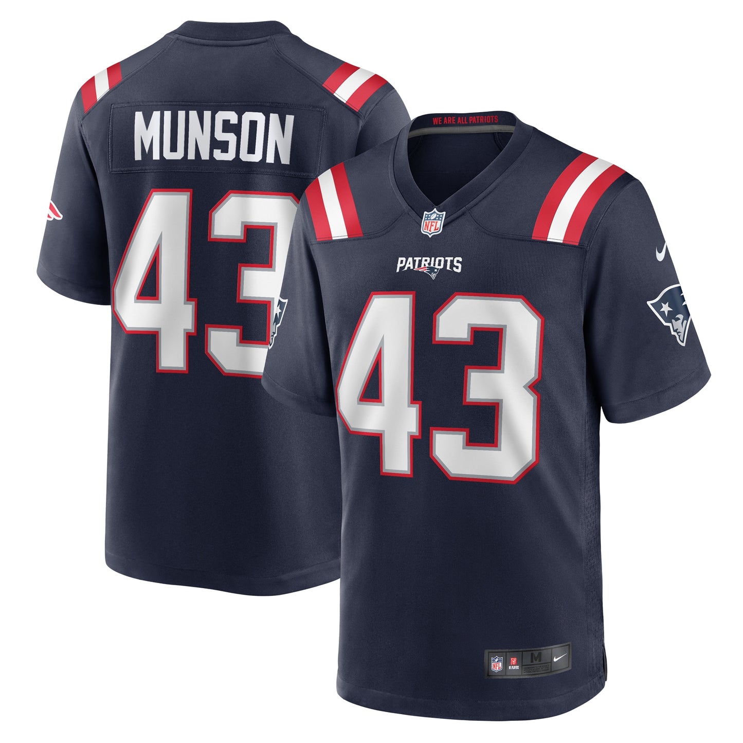 Calvin Munson New England Patriots Nike Home Game Player Jersey - Navy