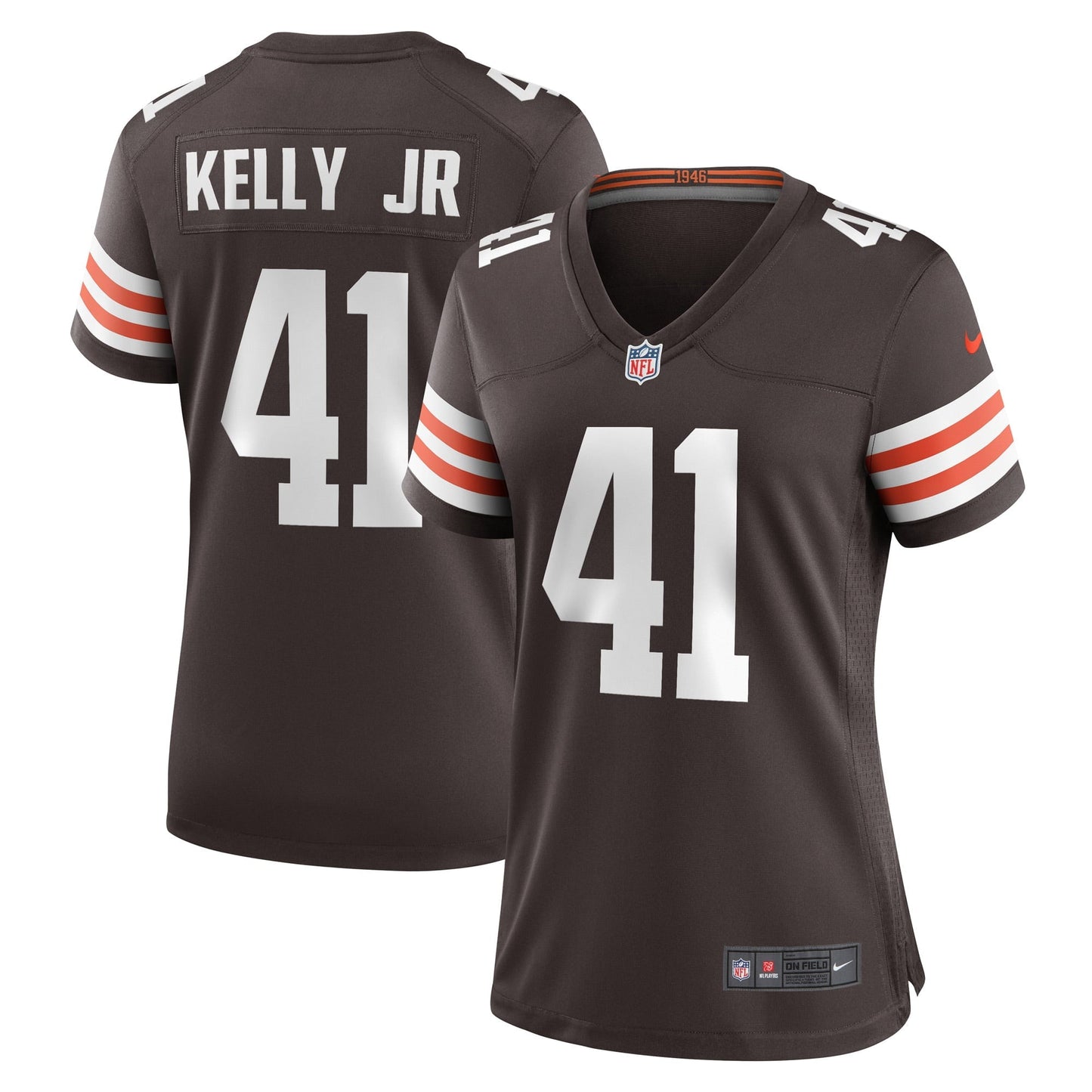 Women's Nike John Kelly Jr. Brown Cleveland Browns Game Player Jersey