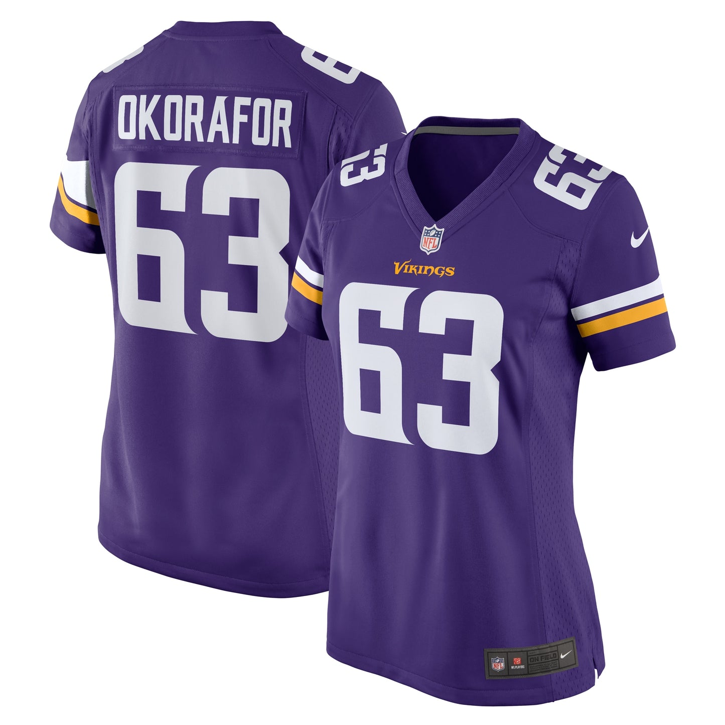 Chim Okorafor Minnesota Vikings Nike Women's Team Game Jersey - Purple