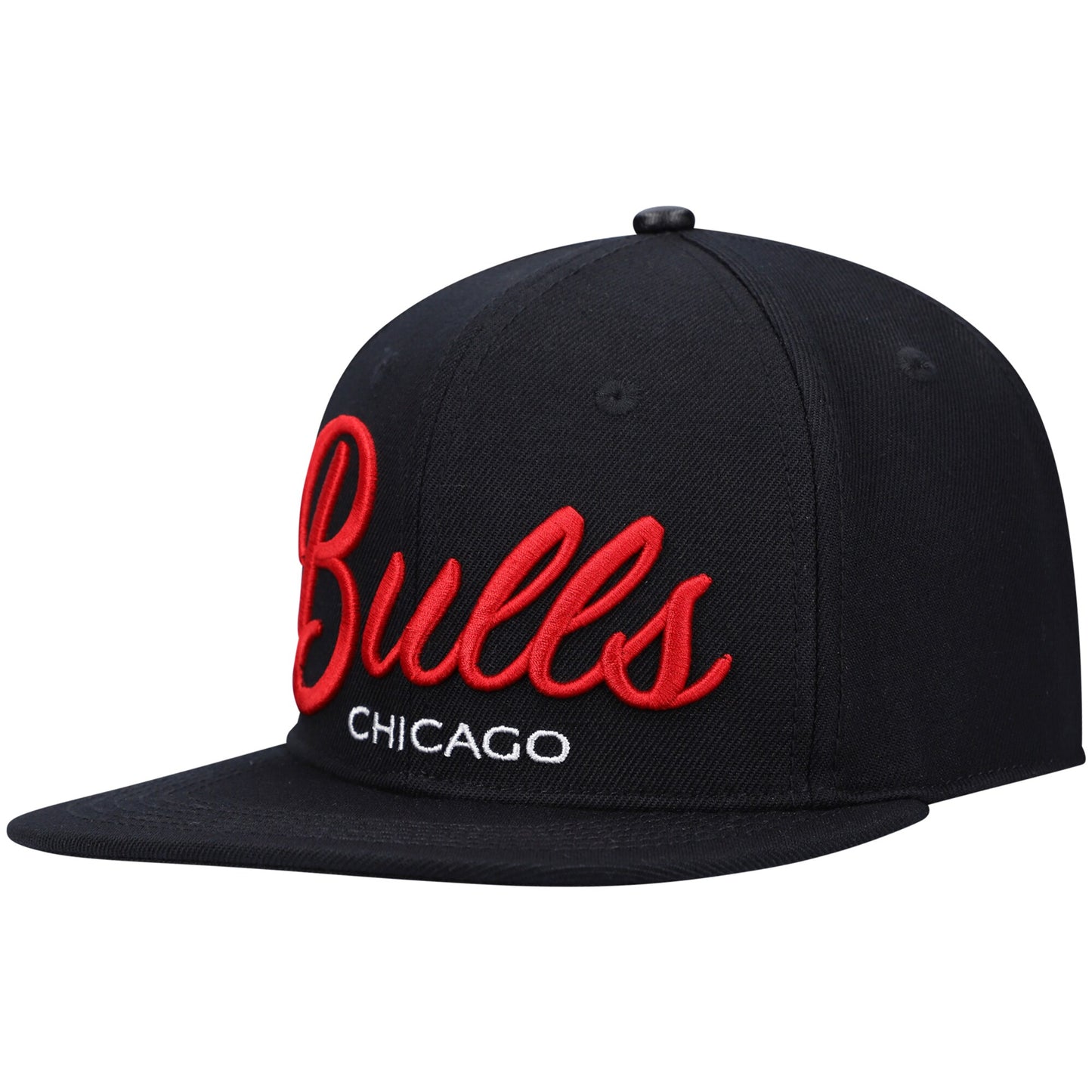 Chicago Bulls Pro Standard Drop Shadow Script Snapback Hat - Black