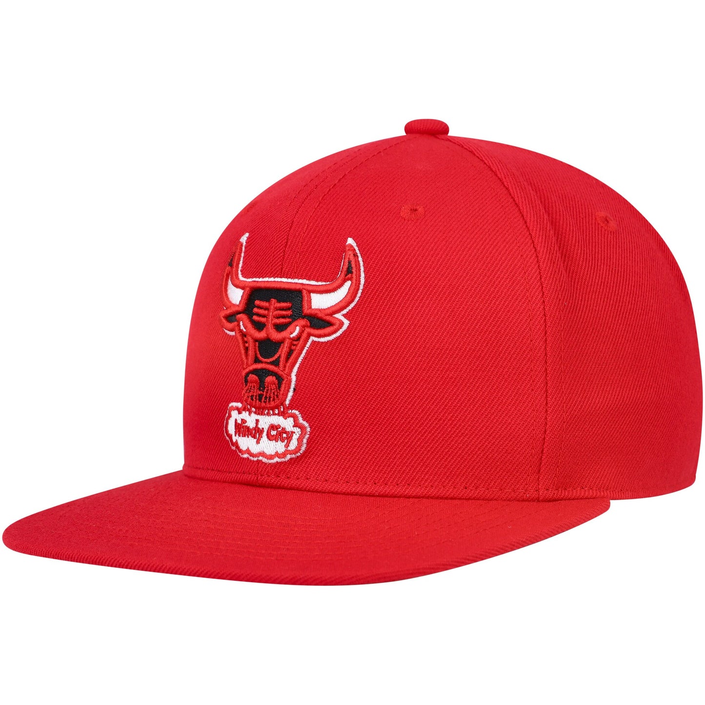 Chicago Bulls Mitchell & Ness Hardwood Classics MVP Team Ground 2.0 Fitted Hat - Red