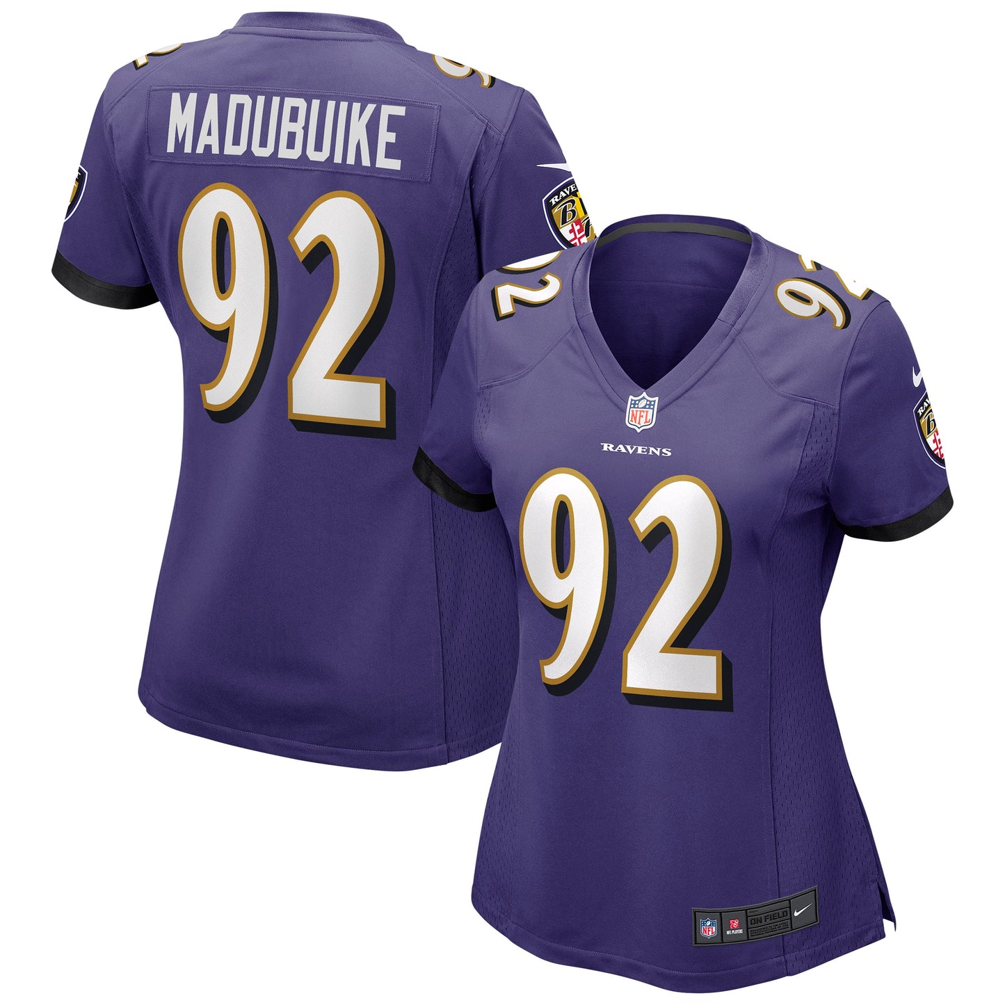 Justin Madubuike Baltimore Ravens Nike Women's Game Jersey - Purple