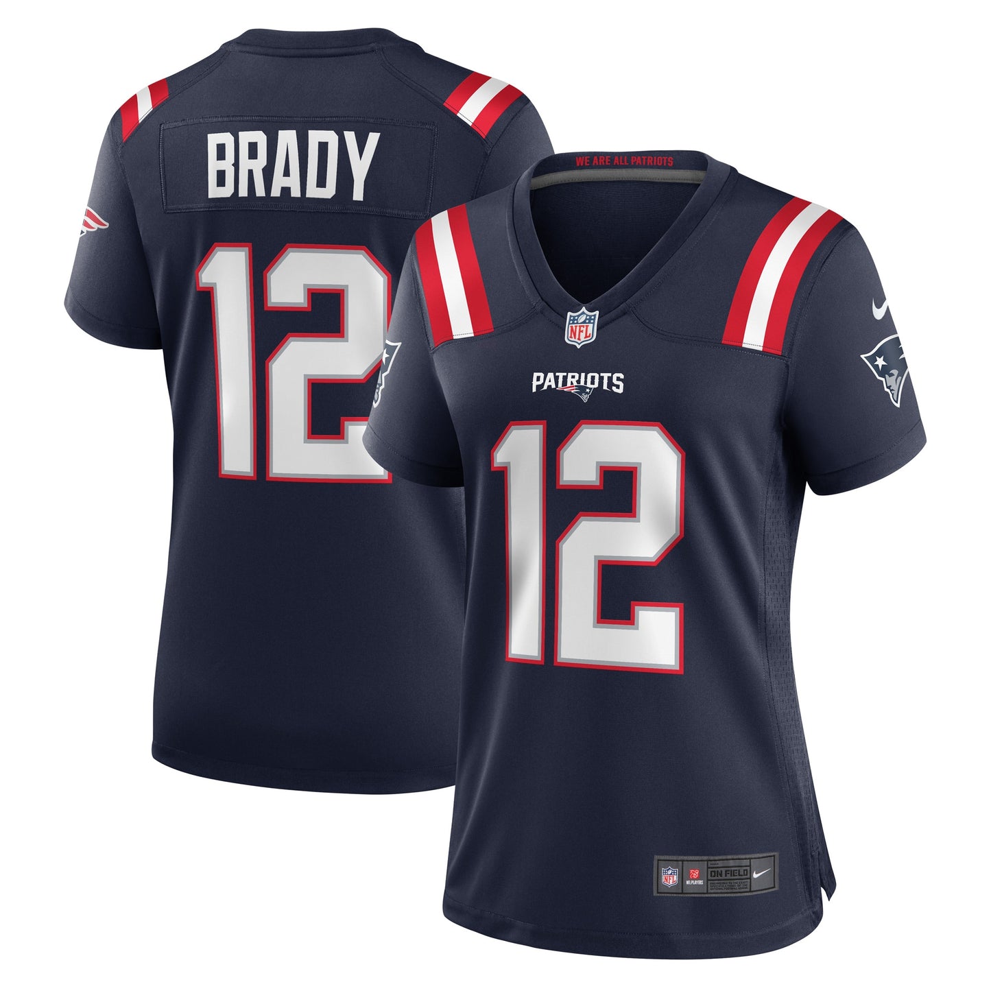 Tom Brady New England Patriots Nike Women's Retired Game Jersey - Navy