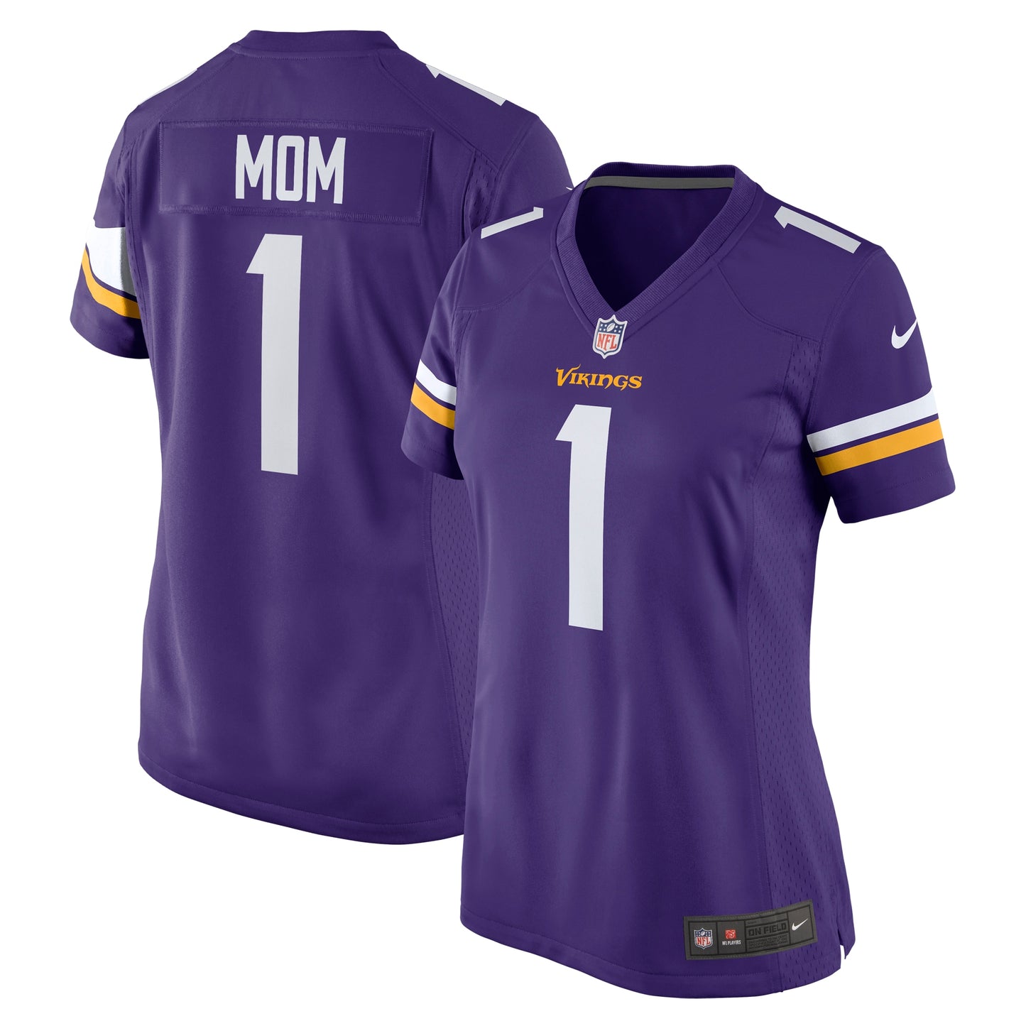 Number 1 Mom Minnesota Vikings Nike Women's Game Jersey - Purple