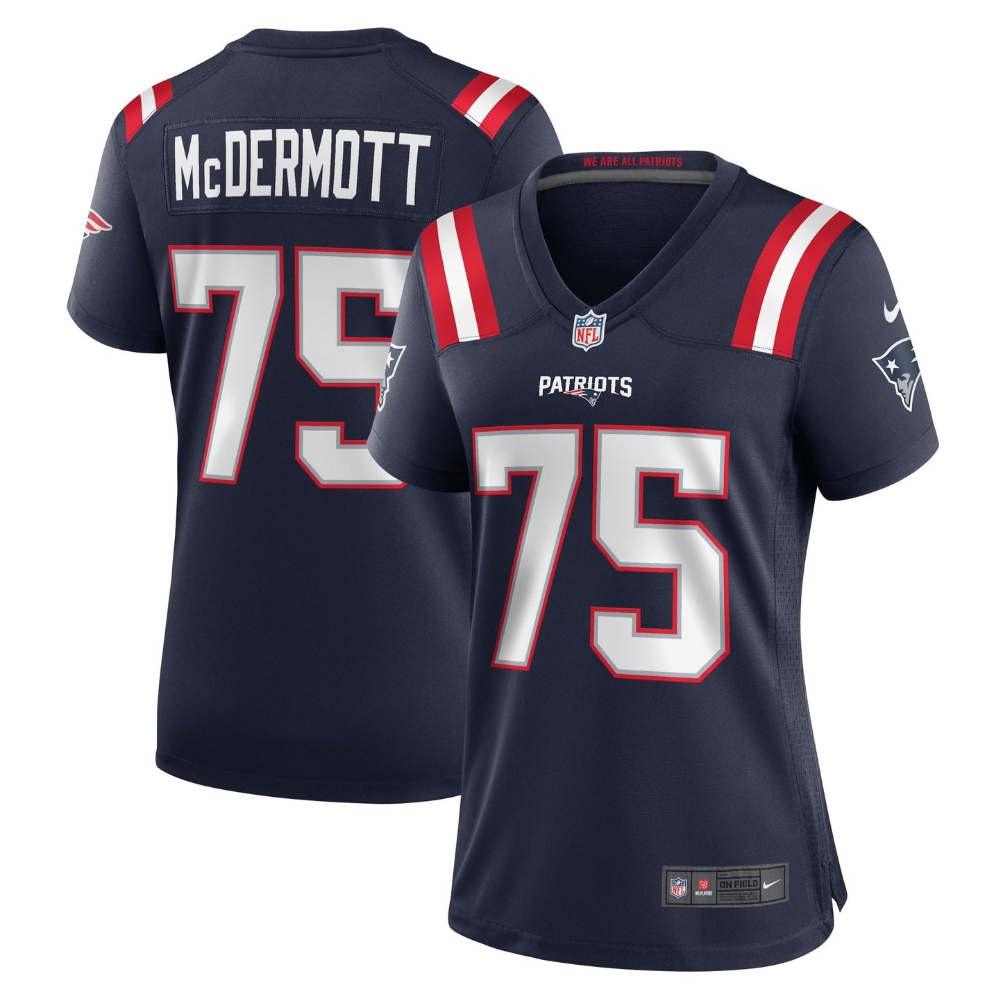 Women's Nike Conor McDermott Navy New England Patriots Home Game Player Jersey