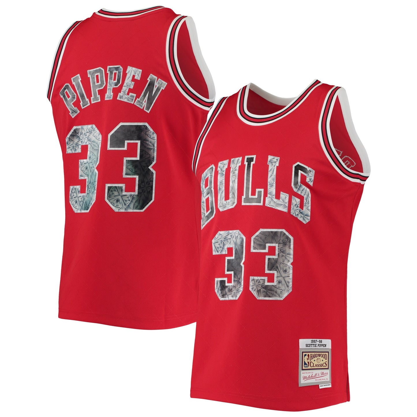 Scottie Pippen Chicago Bulls Mitchell & Ness 1996-97 Hardwood Classics NBA 75th Anniversary Diamond Swingman Jersey - Red