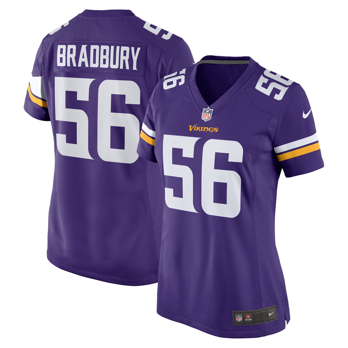 Garrett Bradbury Minnesota Vikings Nike Women's Game Jersey - Purple