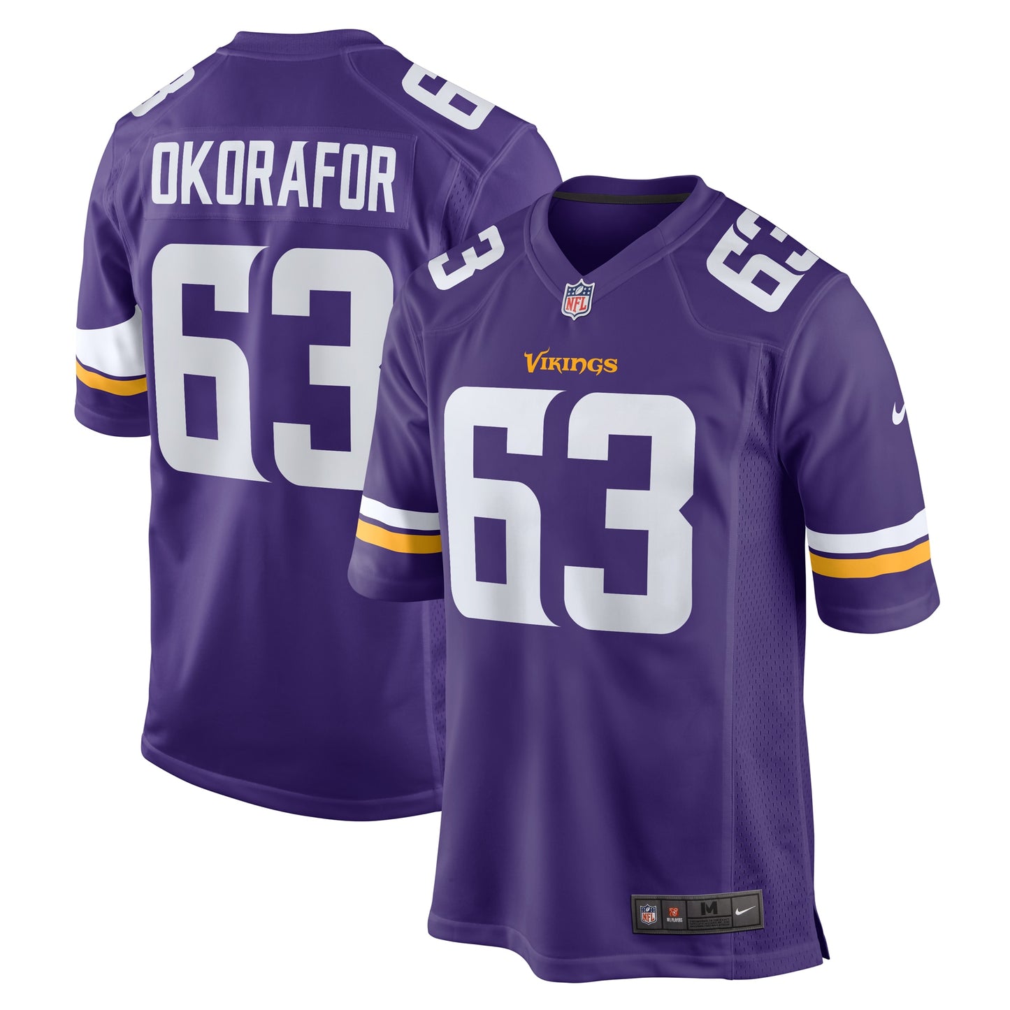 Chim Okorafor Minnesota Vikings Nike Team Game Jersey - Purple