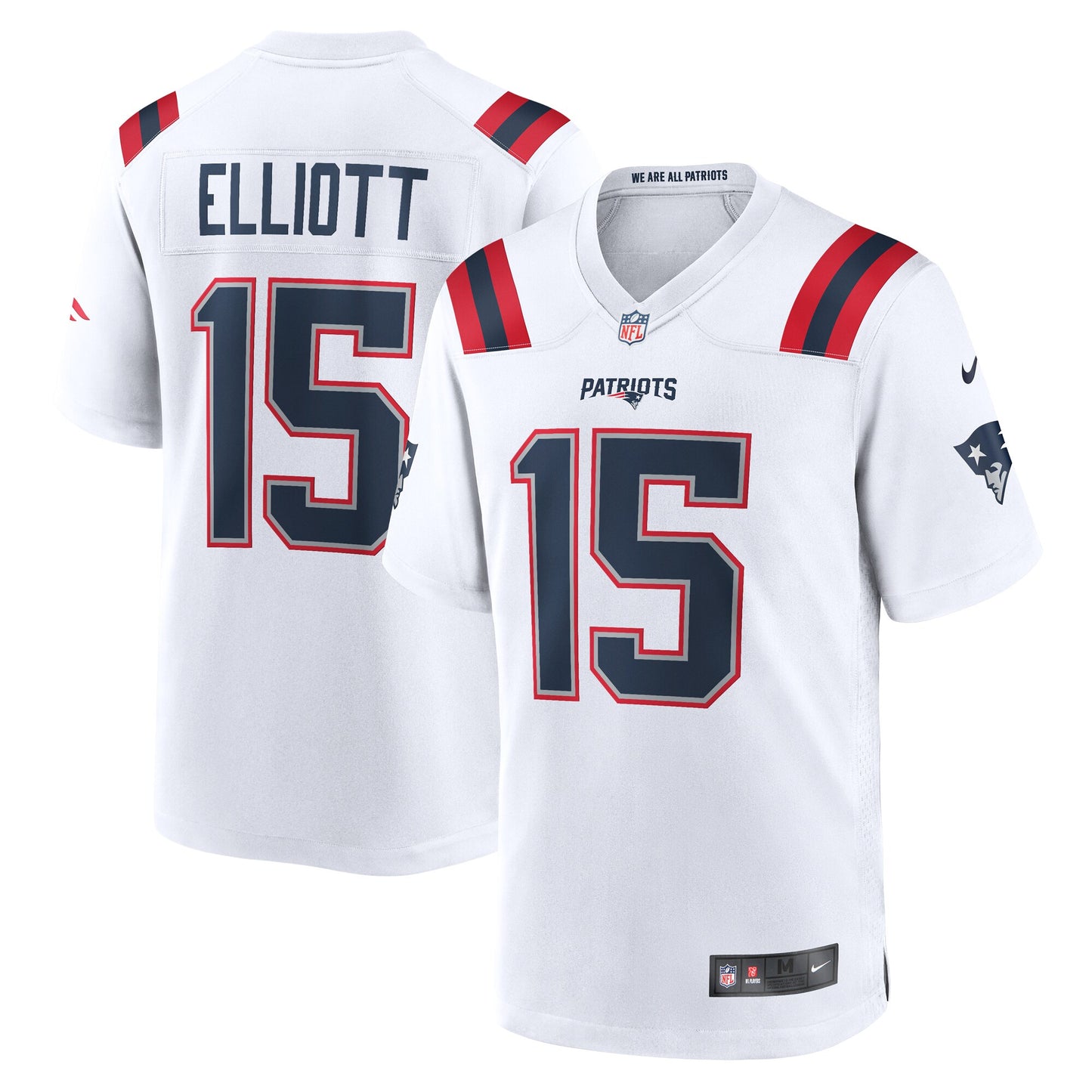 Ezekiel Elliott New England Patriots Nike Game Player Jersey - White