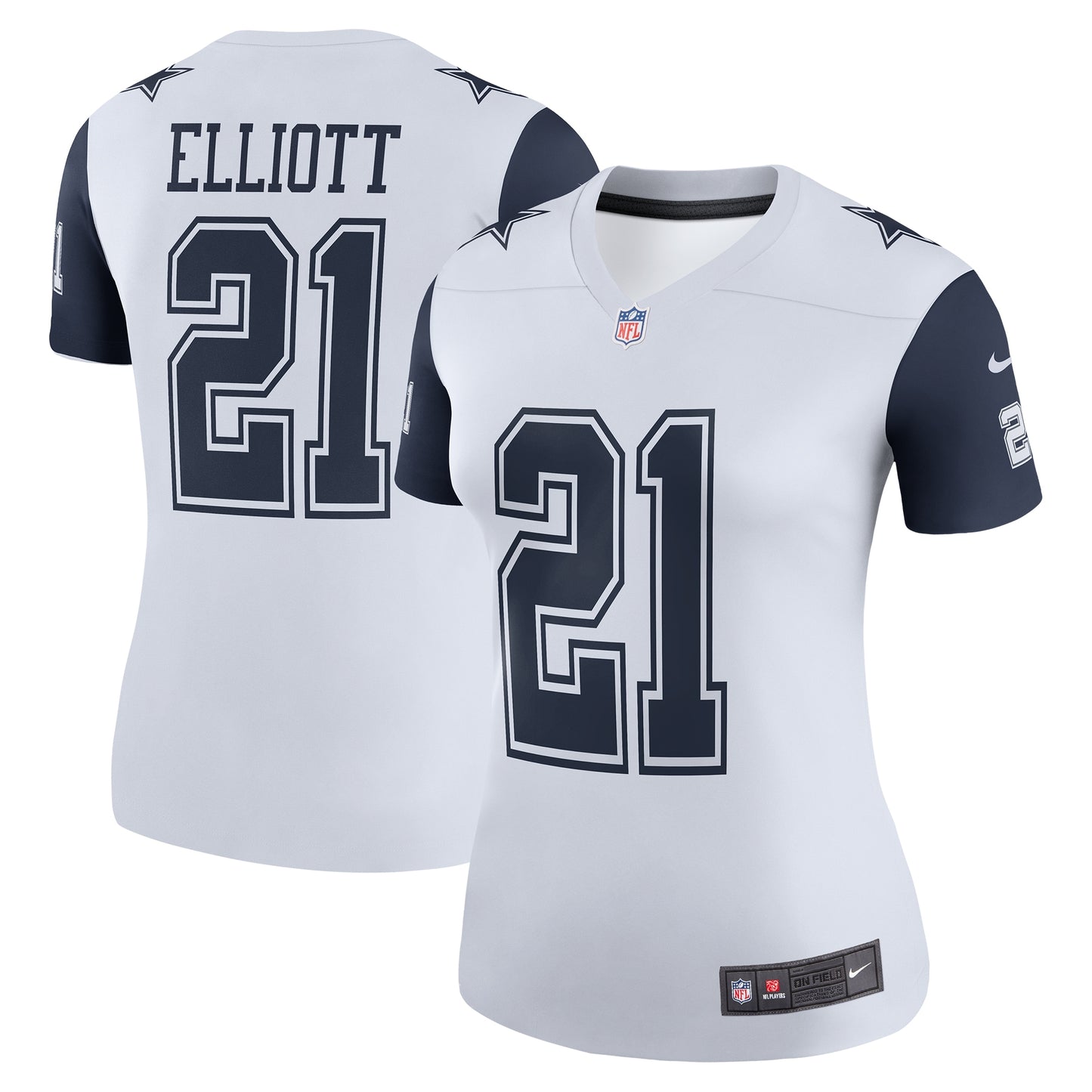 Ezekiel Elliott Dallas Cowboys Nike Women's Color Rush Legend Player Jersey - White