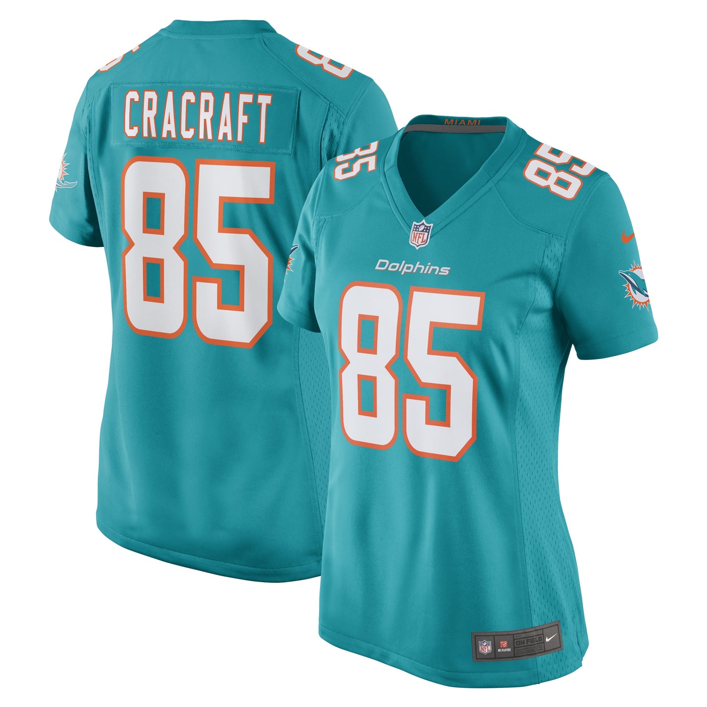 River Cracraft Miami Dolphins Nike Women's Game Player Jersey - Aqua