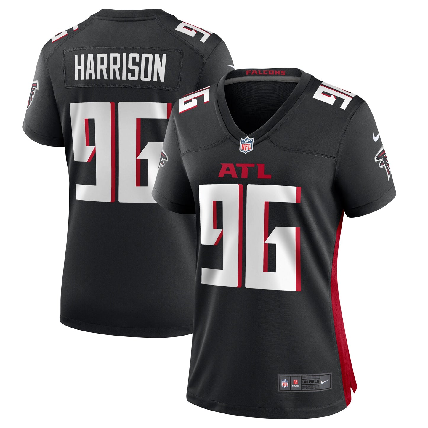 Zach Harrison Atlanta Falcons Nike Women's Team Game Jersey - Black