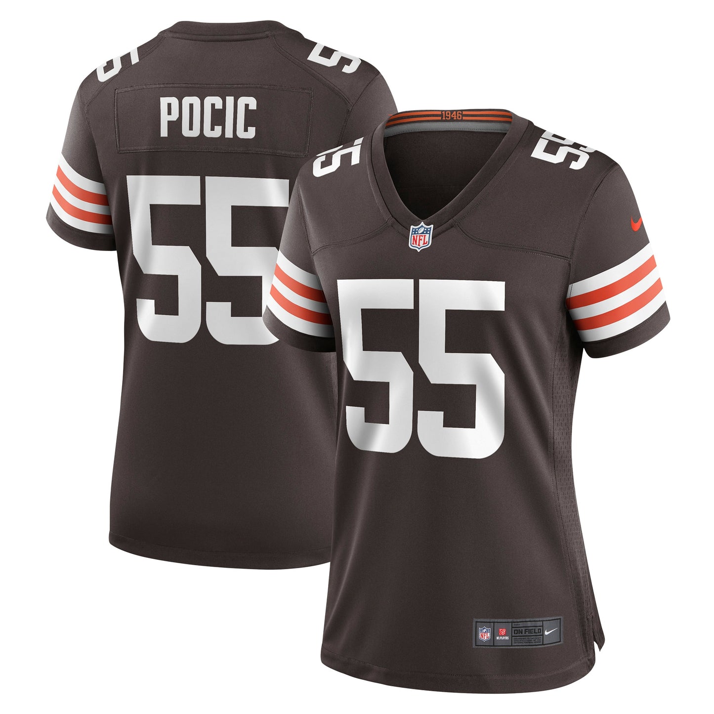 Ethan Pocic Cleveland Browns Nike Women's Game Jersey - Brown
