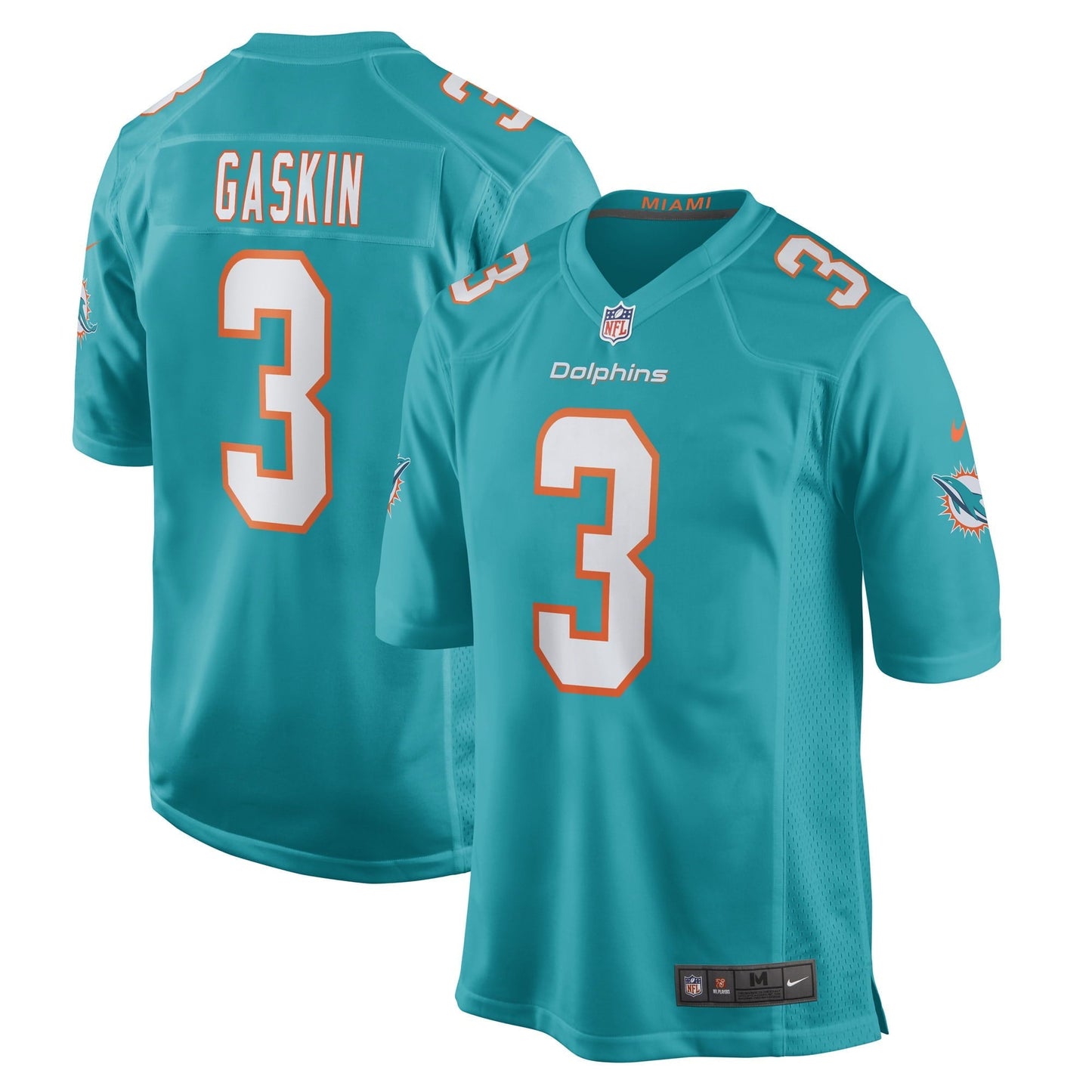Men's Nike Myles Gaskin Aqua Miami Dolphins Game Player Jersey