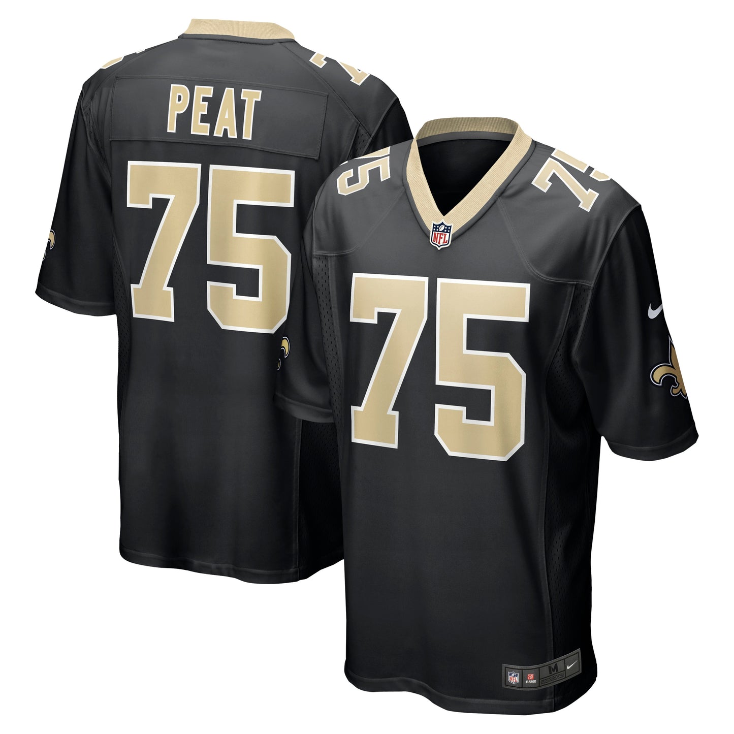 Andrus Peat New Orleans Saints Nike Game Jersey - Black