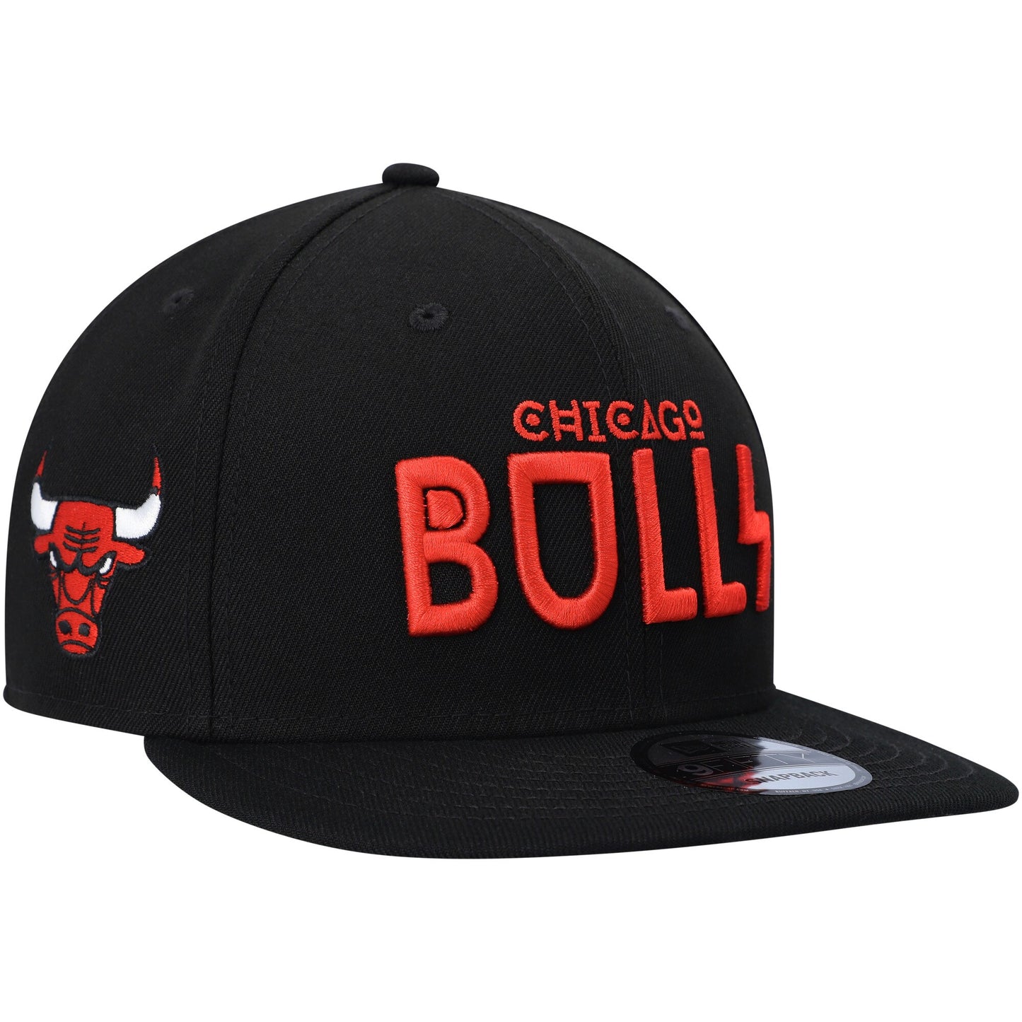 Chicago Bulls New Era Rocker 9FIFTY Snapback Hat - Black