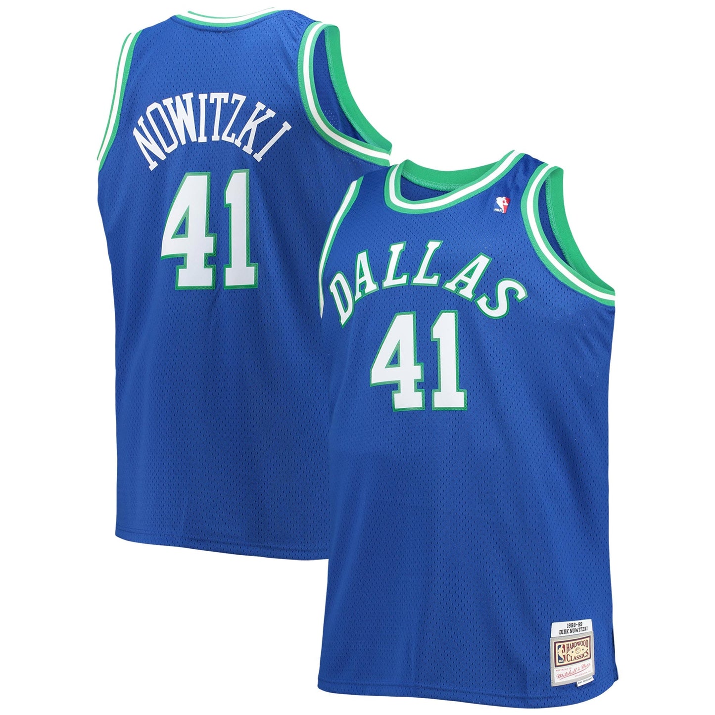 Dirk Nowitzki Dallas Mavericks Mitchell & Ness Big & Tall 1998/99 Hardwood Classics Swingman Jersey - Blue