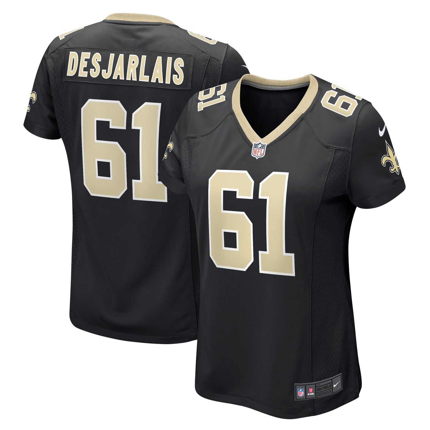 Women's Nike Drew Desjarlais Black New Orleans Saints Game Player Jersey
