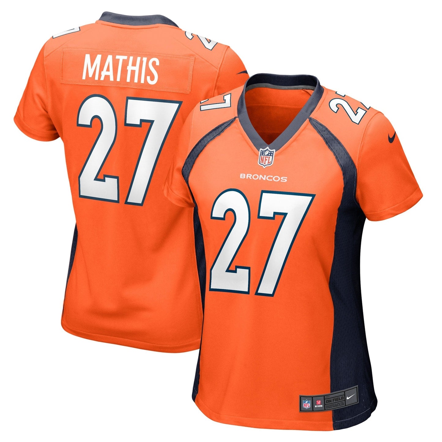 Women's Nike Damarri Mathis Orange Denver Broncos Game Player Jersey