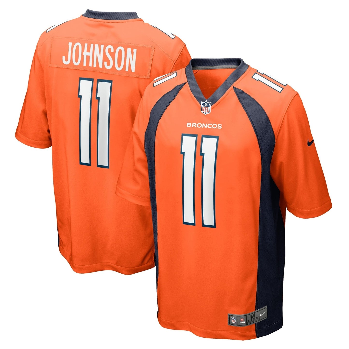 Men's Nike Josh Johnson Orange Denver Broncos Game Player Jersey