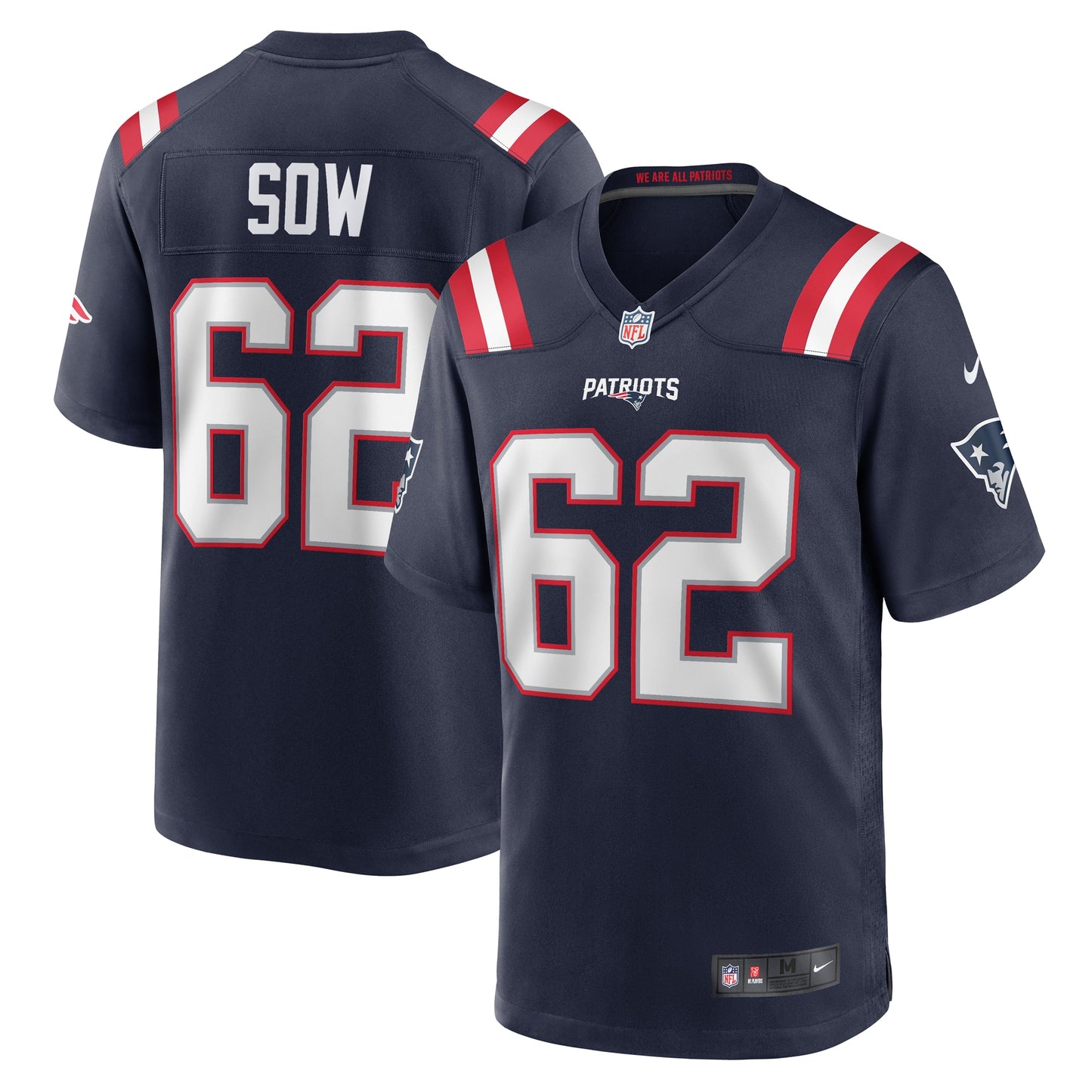 Sidy Sow New England Patriots Nike Team Game Jersey - Navy