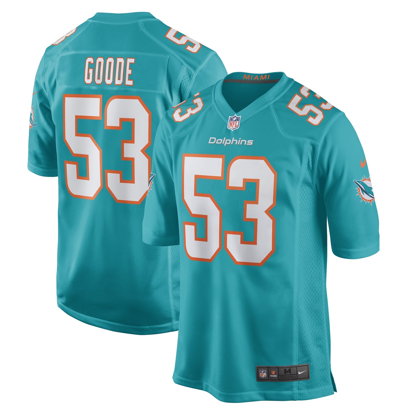 Cameron Goode Miami Dolphins Nike Game Player Jersey - Aqua