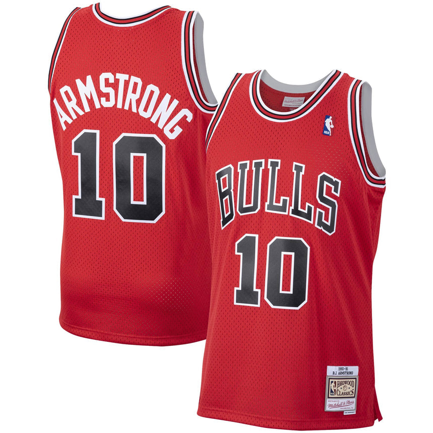 Mens Chicago Bulls B.J. Armstrong Mitchell & Ness Red 1990-91 Hardwood Classics Swingman Jersey