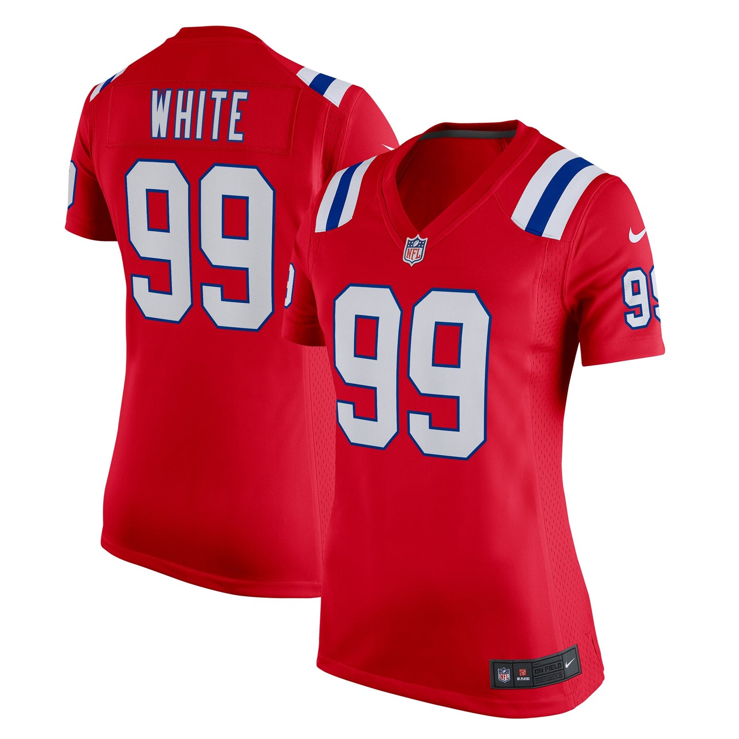 Keion White New England Patriots Nike Women's Alternate Team Game Jersey - Red