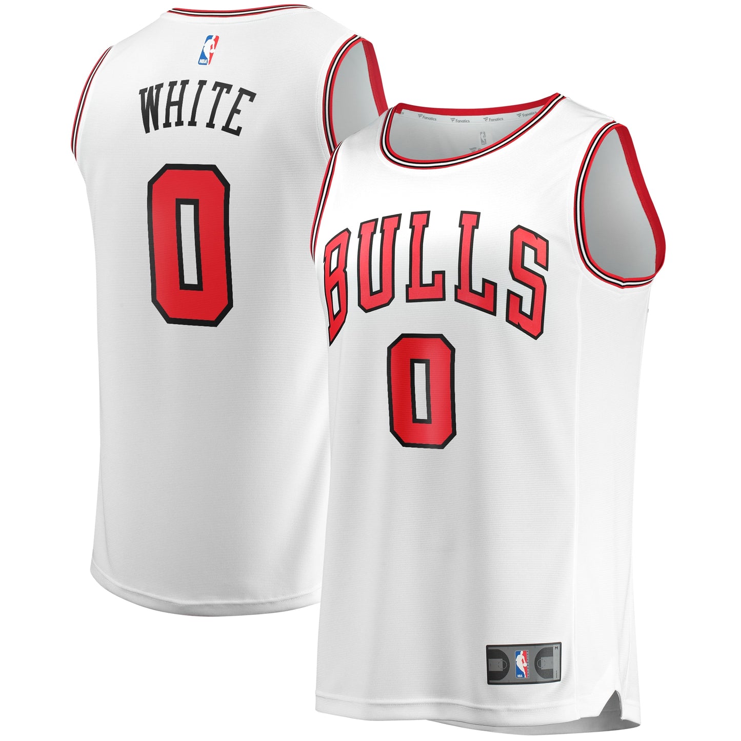 Coby White Chicago Bulls Fanatics Branded Fast Break Replica Player Jersey - White - Association Edition