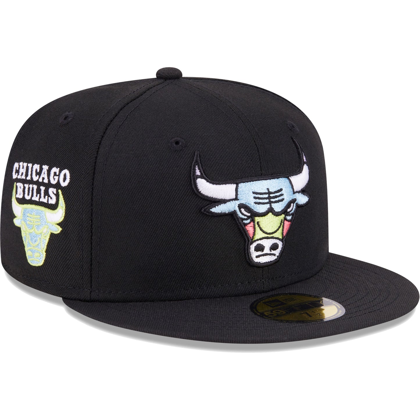Chicago Bulls New Era Color Pack 59FIFTY Fitted Hat - Black