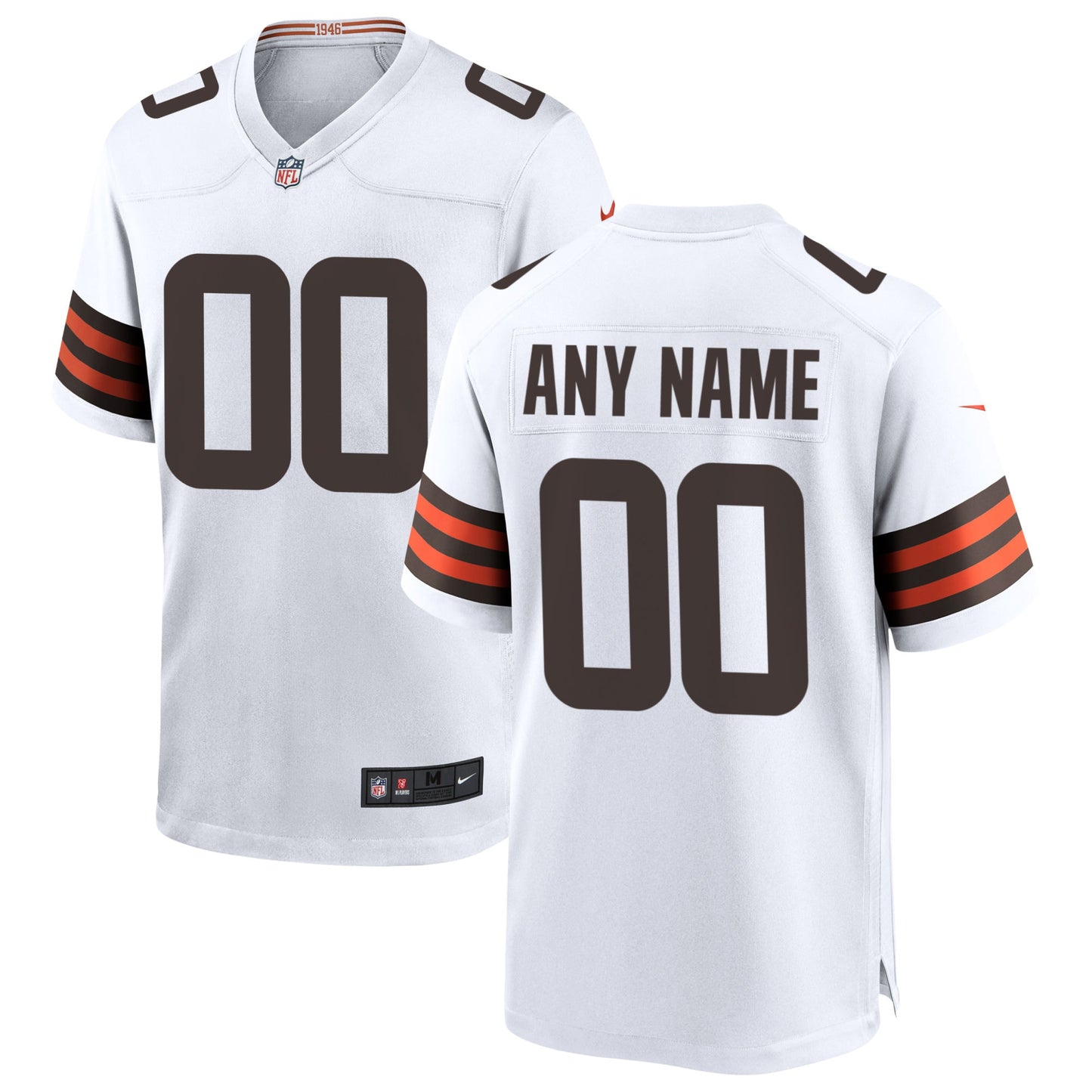 Cleveland Browns Nike Custom Game Jersey - White