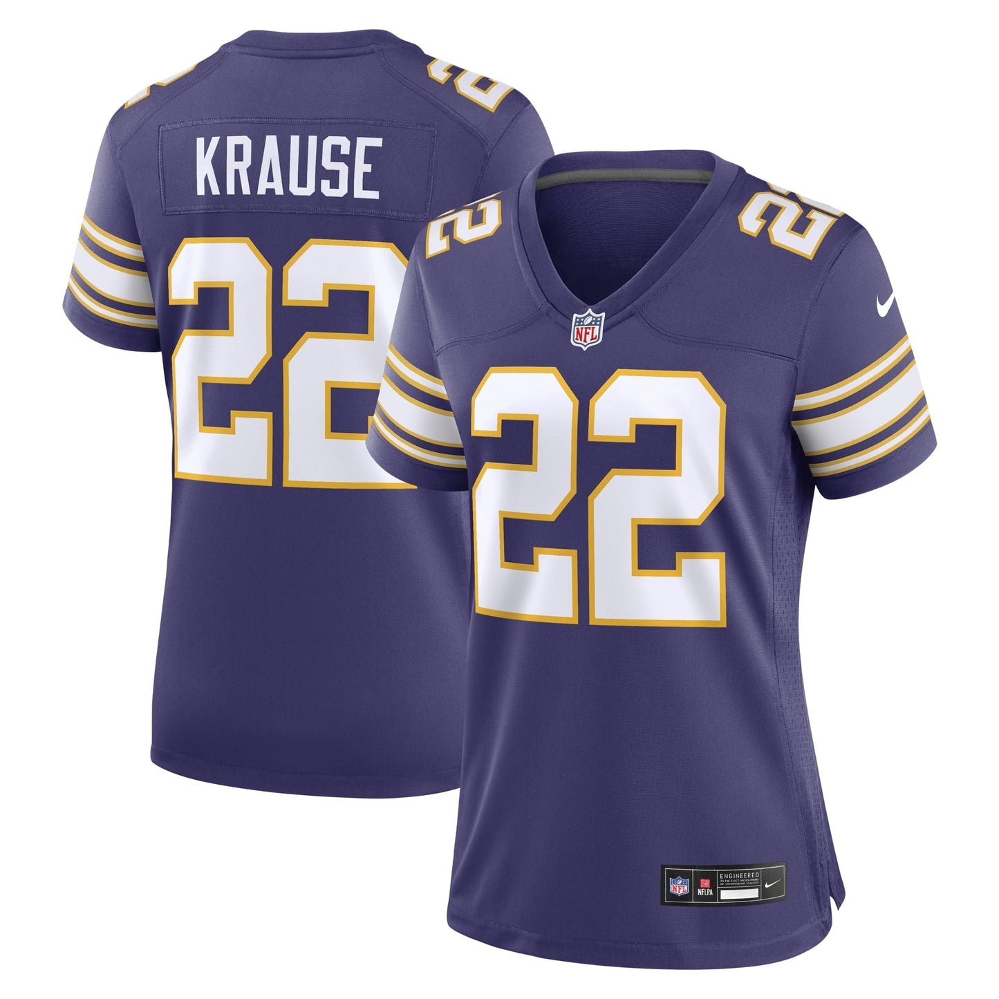 Women's Nike Paul Krause Purple Minnesota Vikings Classic Retired Player Jersey