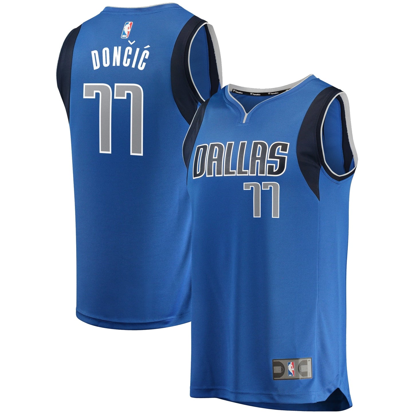 Men's Fanatics Branded Luka Doncic Blue Dallas Mavericks Big & Tall Fast Break Player Jersey - Icon Edition