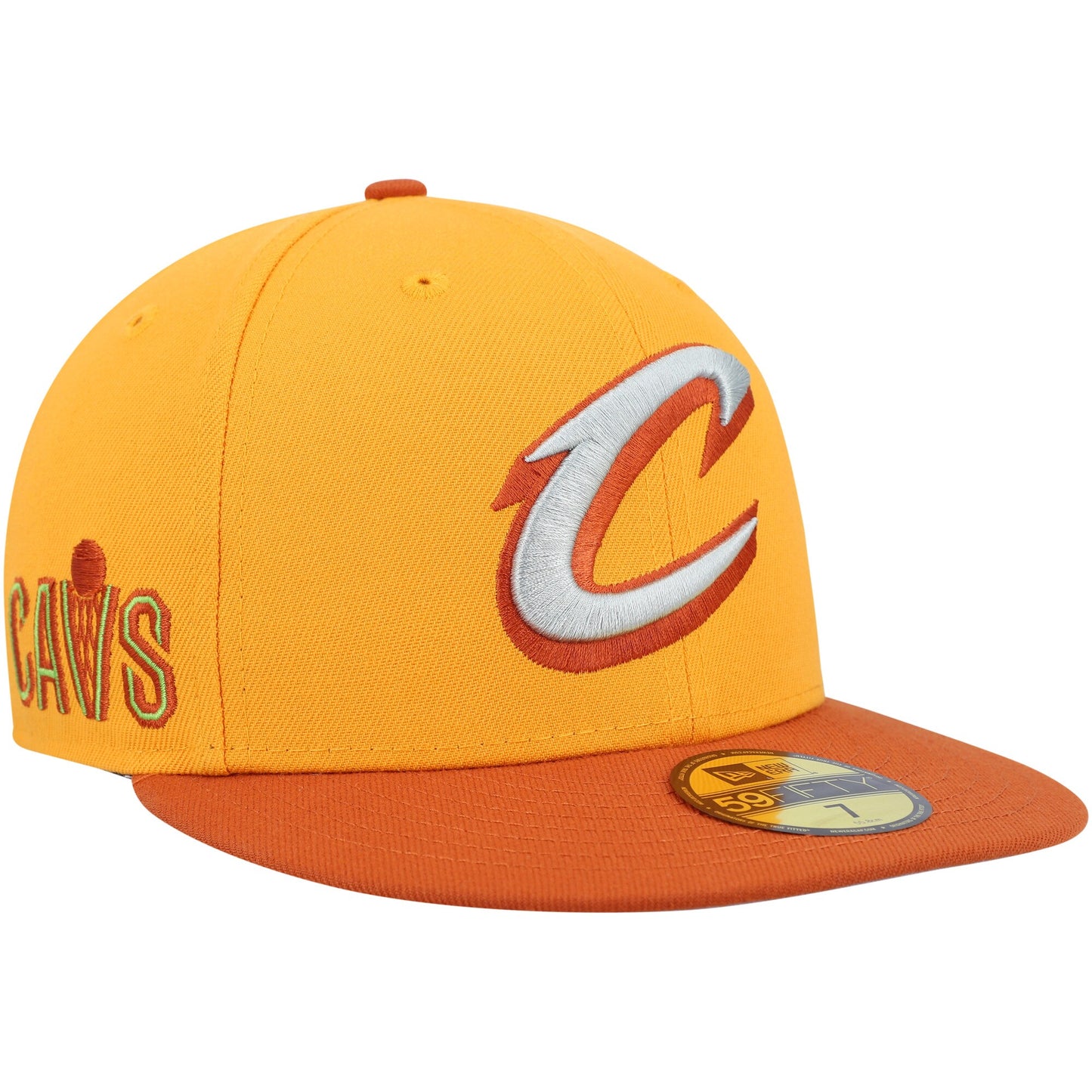 Cleveland Cavaliers New Era 59FIFTY Fitted Hat - Gold/Rust