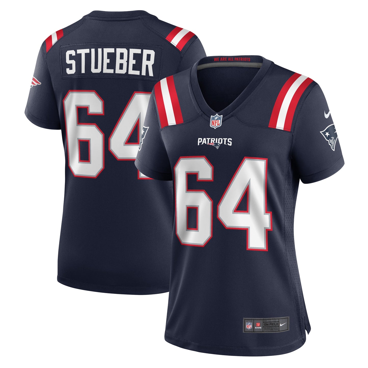 Andrew Stueber New England Patriots Nike Women's Game Player Jersey - Navy