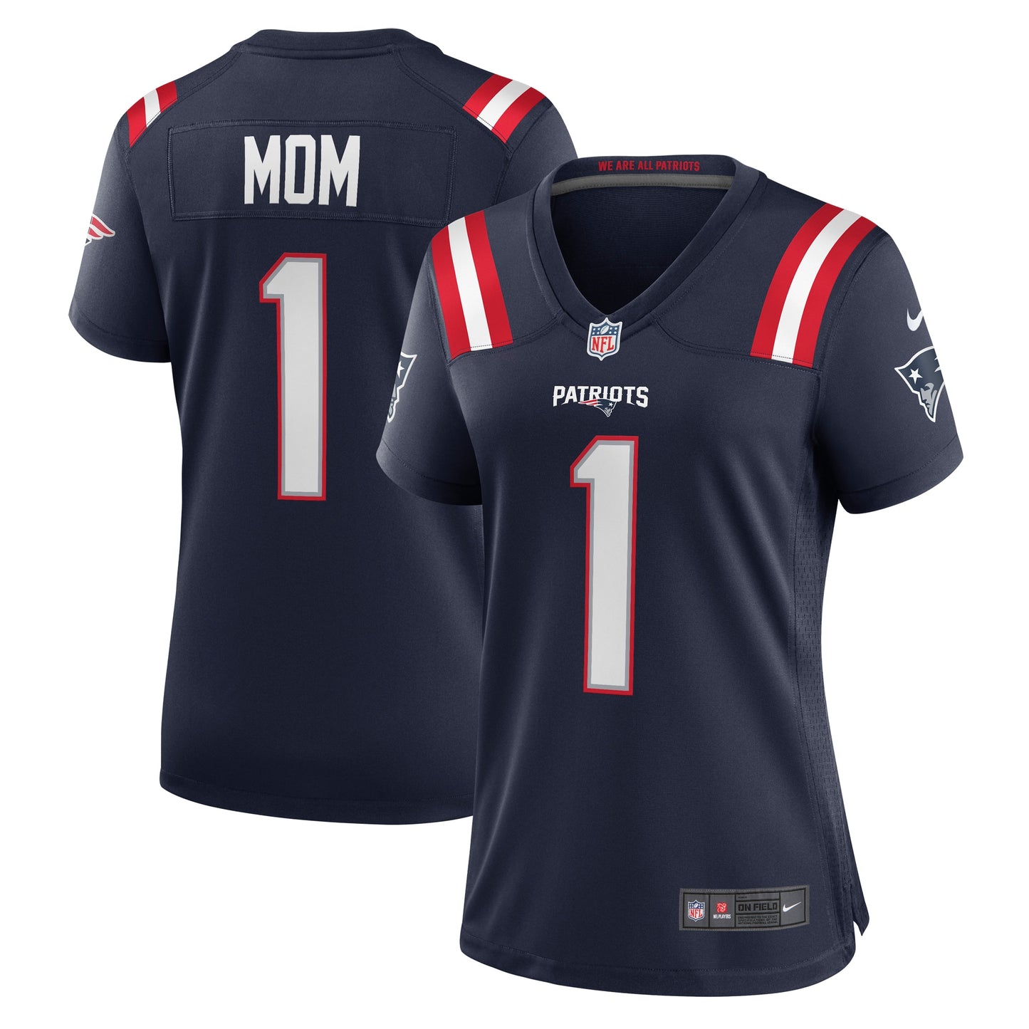 Number 1 Mom New England Patriots Nike Women's Game Jersey - Navy