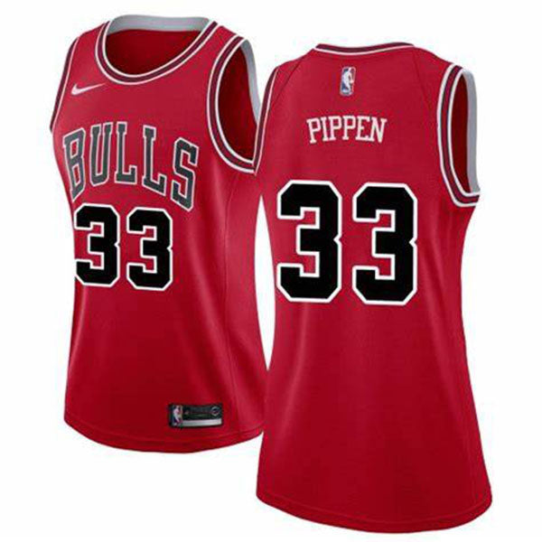 Women's Chicago Bulls Scottie Pippen Icon Edition Jersey - Red