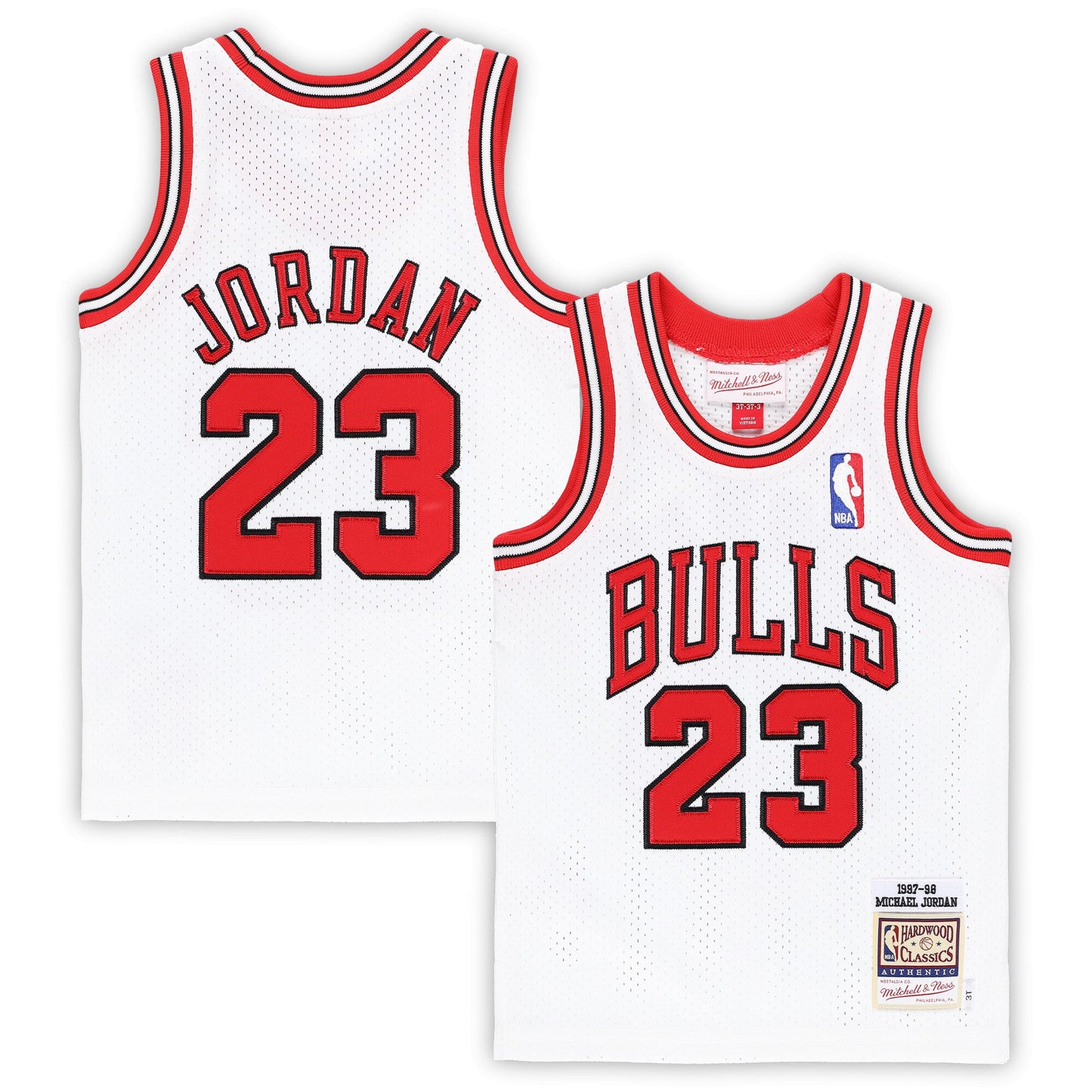 Michael Jordans Chicago Bulls Mitchell & Ness Toddler 1997/98 Hardwood Classics Authentic Jersey - White