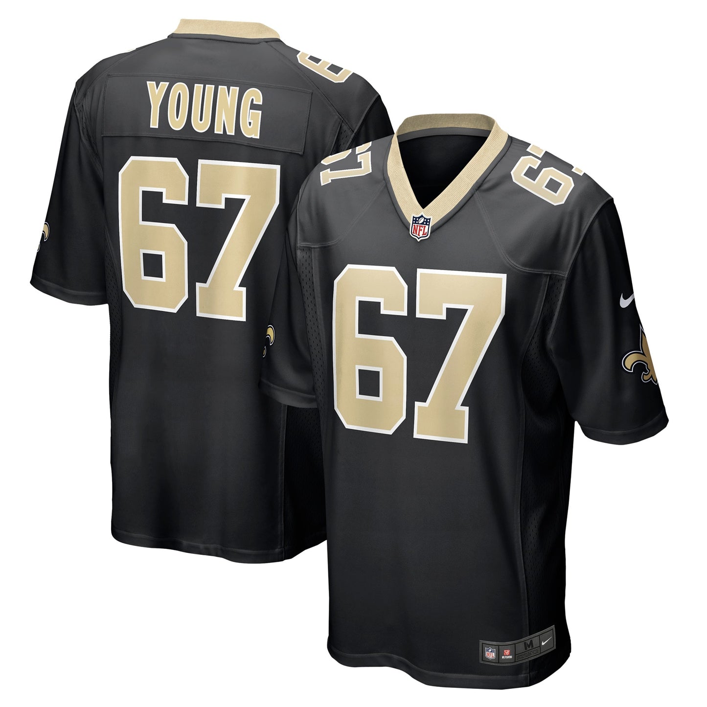 Landon Young New Orleans Saints Nike Game Jersey - Black
