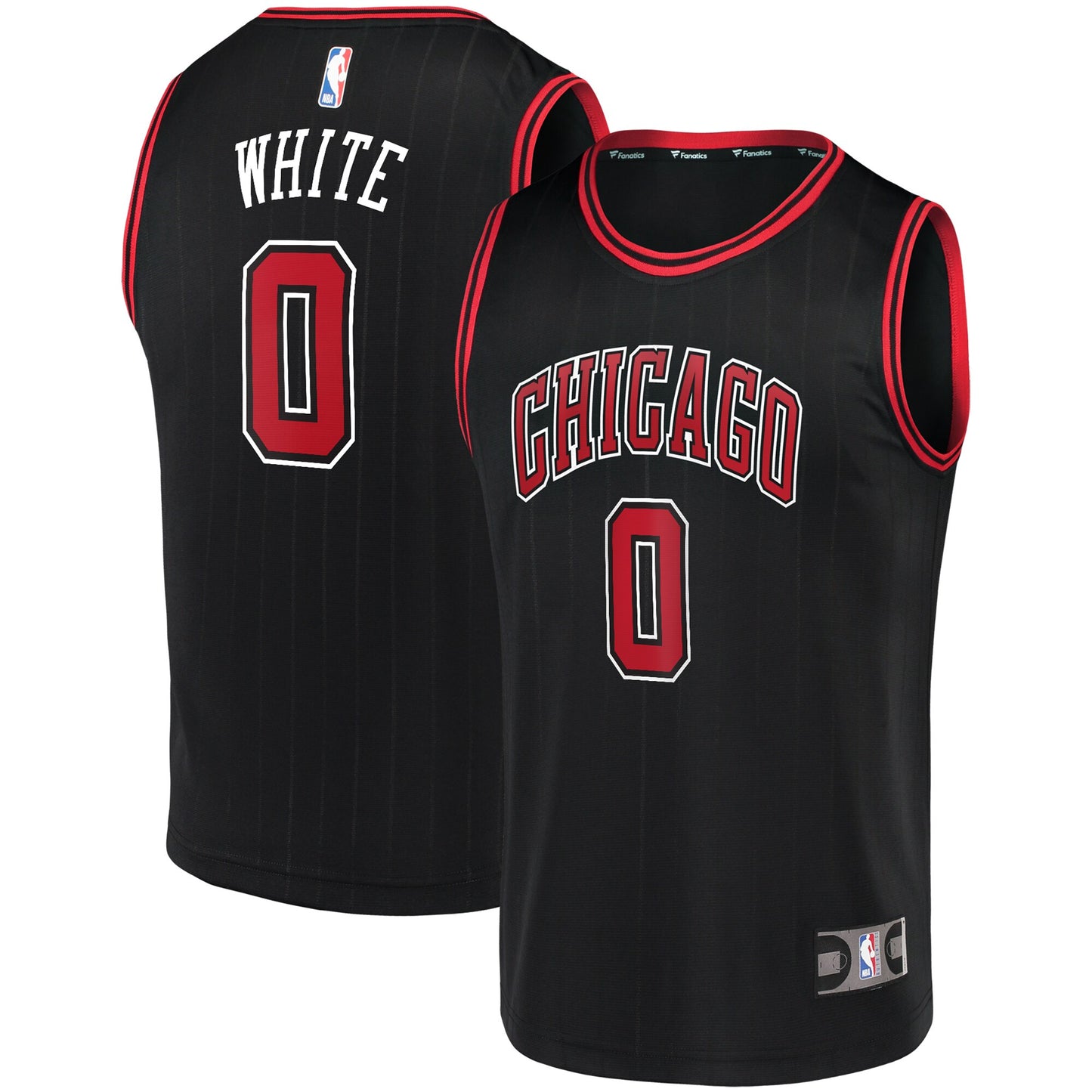 Coby White Chicago Bulls Fanatics Branded Fast Break Replica Jersey - Statement Edition - Black